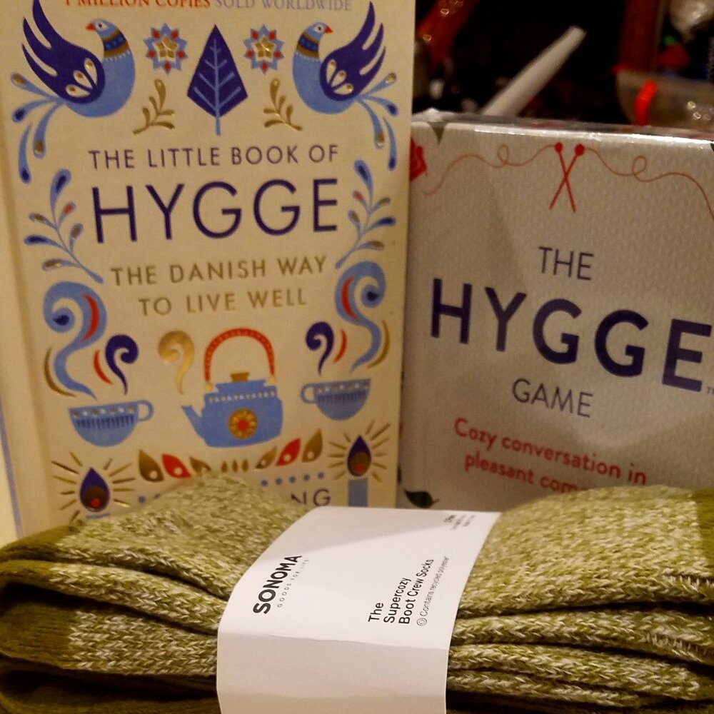 Hygge Self‑Care Bundle – Book +Card Game + Cozy Socks – New Gift Set